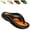 Orange, variant on Clossjun Mens Comfortable Summer Flip Flops With Thick Soles Non-Slip Lightweight Fashion Casual Sandals Arch Support Shower Shoes 39