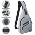 thumbnail image 3 of AMJ - Bolso cruzado para hombre y mujer, mochila de hombro casual, mochila de pecho para senderismo y viajes (S, negro), 3 of 5