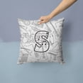 thumbnail image 2 of Letter S Musical Note Letters Fabric Decorative Pillow, 2 of 4