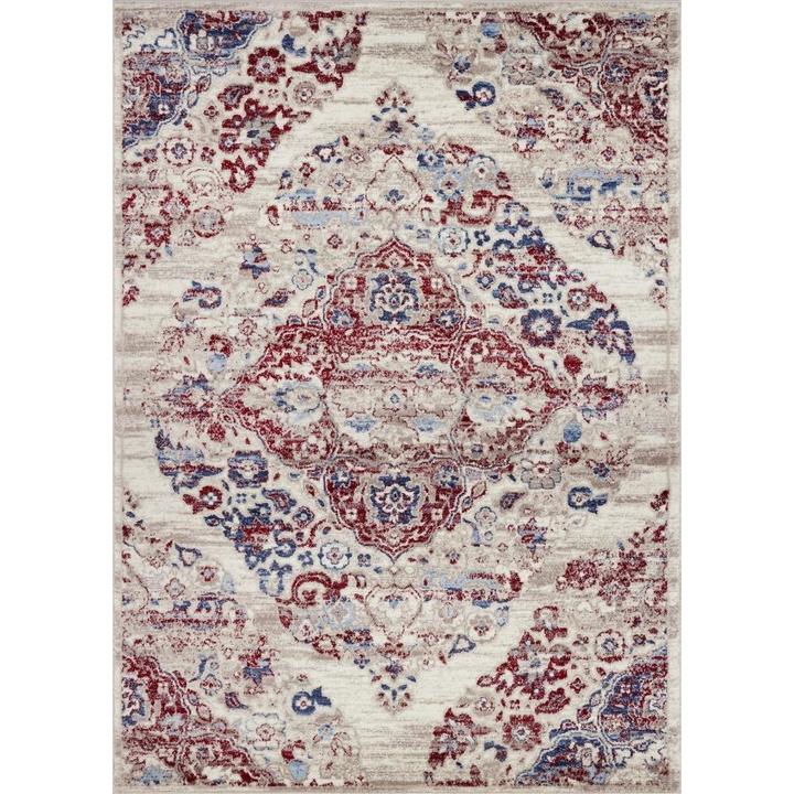 Ladole Rugs Kentucky Victoria Red Multicolor Traditional Style Parsian