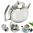 thumbnail image 2 of Unbranded 1L/1.5L/2L Polished Stainless Steel Teapot with Tea Leaf Filter, 2 of 6