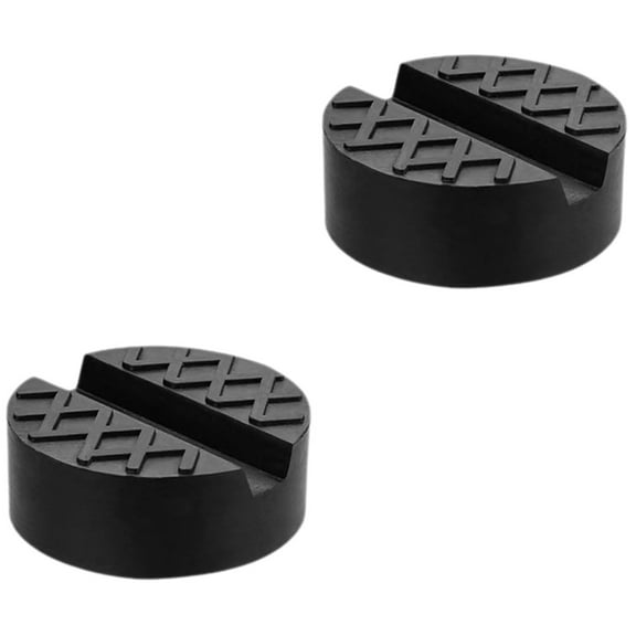 2 Pieces Block Jack Rubber Pad 6.50X6.50X3.30CM Black