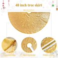 thumbnail image 3 of Falda para árbol de Navidad dorada de 48 pulgadas con lentejuelas brillantes para árbol de Navidad artificial de 4 pies, tapetes para árbol de Navidad de interior, 3 of 4