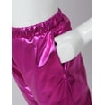 thumbnail image 5 of Sxiwei Kids 3 Pcs Dance Costume Outfits Shiny Metallic Jazz Modern Dance Stage Performance Dancewear Rose Red 16, 5 of 6