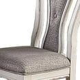 thumbnail image 4 of Dining Chair with Button Tufted Backrest Padded Seat Set of 2 White and Gray - Saltoro Sherpi, 4 of 5