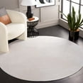 thumbnail image 3 of SAFAVIEH Faux Rabbit Fur Daven Solid Area Rug, Beige, 6' x 6' Round, 3 of 8