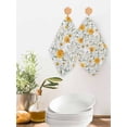 thumbnail image 2 of Spring Daisy Kitchen Dish Towels for Drying Dishes Set of 3, Country Watercolor Yellow White Floral Leaf Waffle Weave Microfiber Hand Tea Bathroom Towels Quick Dry & Absorbent Towel 12x12, 2 of 7