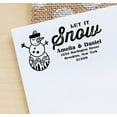 thumbnail image 3 of Printtoo Personalized Black Self Inking Let It Snow Favor Stamp Custom Christmas Rubber Stamper-68 x 30 mm, 3 of 6