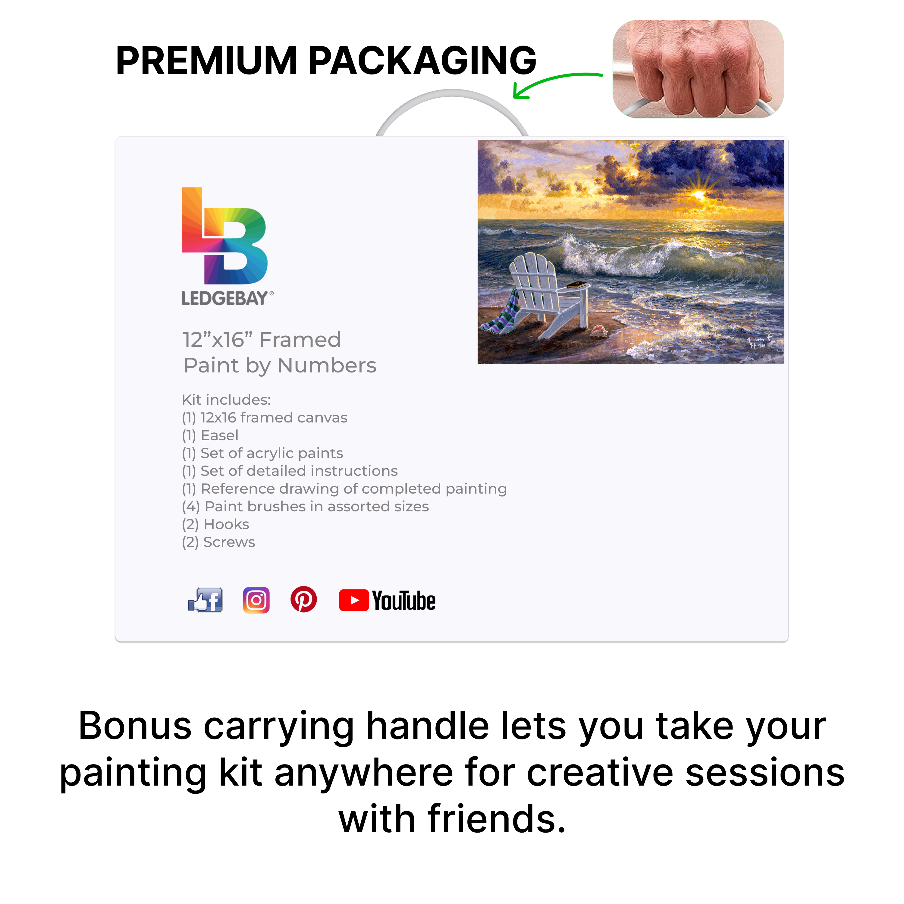 Ledgebay Paint by Number for Adults Crafts for Adults(Be Still)