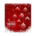 thumbnail image 1 of Doublure de Rideau de Douche Rouge Rideau de Noël avec Crochets 12 Pcs, 1 of 6