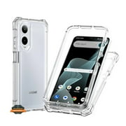 Xpression Phone Case For Cricket Debut S2, AT&T Calypso 4 Full-Body Clear Dual Layer Hybrid Case Slim, Drop-Proof TPU Hard PC, Durable Corner Front Bumper Protector Cover, Transparent