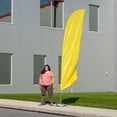 thumbnail image 2 of Vispronet - Yellow Solid Feather Flag Kit - 13.5ft Knitted Polyester Swooper Flag with Pole Set, Cross Flag Base and Weight Bag - Dyed in The USA, 2 of 7