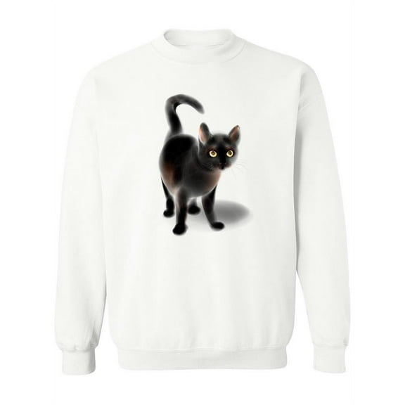 Black Cat. Sweatshirt Women -Image by Shutterstock, Female Large