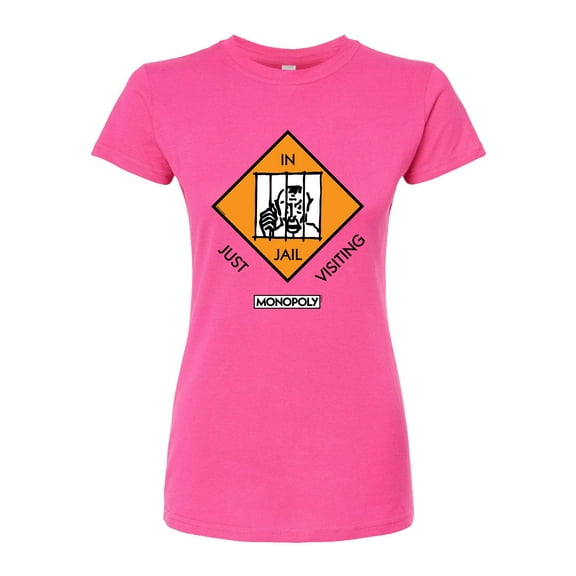 Monopoly - In Jail Just Visiting - Juniors Fitted Graphic T-Shirt