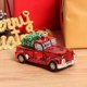 thumbnail image 3 of 1 unidad de camioneta con adorno de pino, adorno de árbol de Navidad para Navidad, hogar, decoración navideña, regalos, rojo, 3 of 5