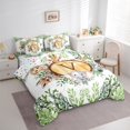 thumbnail image 3 of Castle Fairy Kids Zebra Elephant Fox 7pcs Bedding Comforter Set,Monogrammed Letter Queen Bedding Sets Super Cozy,Botanical Plants Queen Sheet Sets,Lightweight Room Decor, 3 of 8