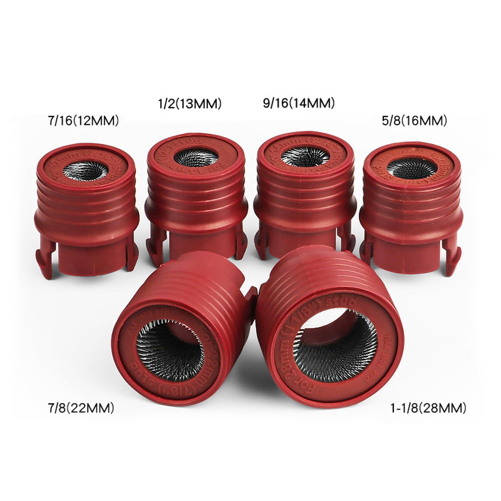 yaaqii 9PCS Car wheel Stud Cleaner Tool screw nuts rust removal brush cleaning 12-28mm