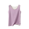 thumbnail image 2 of Htigea Clearance Thin Fleece Tank Tops Women Underwear Tops Sleeveless Undershirt for Women Cotton Camisole Base Layer Fall Savings Purple,2XL, 2 of 6