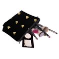 thumbnail image 4 of Bolsa de maquillaje de viaje bonita, bolsa de cosméticos, bolsa pequeña de regalo para mujer (corazón dorado), bolsa pequeña, bolsas de viaje para artículos de tocador impermeables, 4 of 5