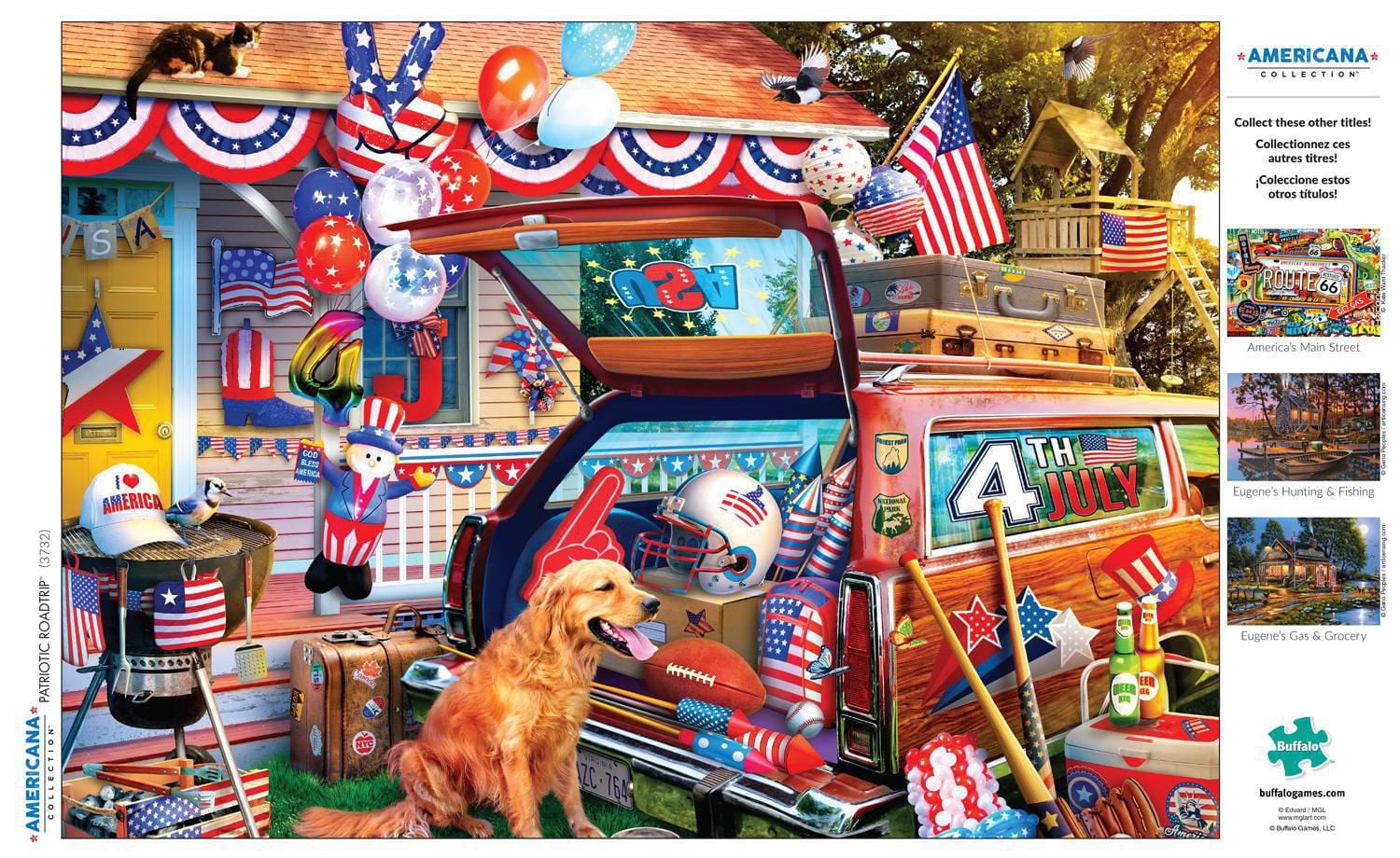 Buffalo Games - Le puzzle Americana - Patriotic Road Trip - en 500 pièces