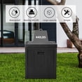 thumbnail image 7 of Ainfox 55 Gallon Patio Storage Deck Box Outdoor Storage Plastic Bench Box 42",Resin Wicker Storage Container Bench Seat (Black), 7 of 7
