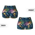 thumbnail image 5 of Kdxio Undersea Animals Print Workout Shorts for Women Seamless Soft Smooth Gym Yoga Scrunch Active Shorts, 5 of 9
