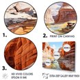 thumbnail image 3 of Designart "Landscape With A River By The Canyon" Canyon Floater Framed Wall Art Living Room, 3 of 5