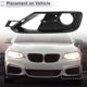 thumbnail image 3 of 1pc Rejilla de luz antiniebla frontal izquierda para BMW F30 F31 2011-2018 No.51117300739 ABS Negro, 3 of 7