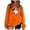 Orange, variant on Halloween Sweatshirt for Women Hoodless Sweatshirt Casual Long Sleeve Graphic Crewneck Pullover Top for Women Red XXL