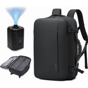 BANGE Air Compression System Backpack with electronic scaleVacuum Compression Travel Backpack,Expandable Backpacks with Pump for Airplanes