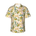 thumbnail image 2 of Picia Lemon Gentle Cotton Regular Fit Short Sleeve Casual Hawaiian Shirt for Men-XX-Large, 2 of 9