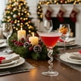 thumbnail image 6 of Meggemo Christmas Glass Cocktail Glasses Martini Highball Champagne Cups Barware Xmas Party Glasses Reusable Bar Accessory for Holiday Season, 6 of 6
