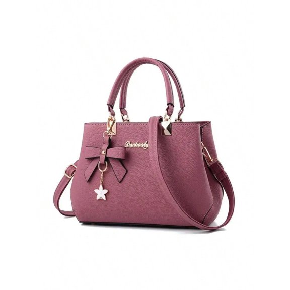 Elegant Women's Messenger Bag with Flower Pendant – Stylish Crossbody Shoulder Tote for Office or Casual Use 58930655