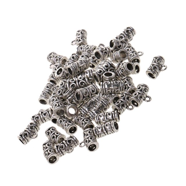 50Pcs para Creación Espaciador Tubo Perlas Celebración Adorno Decoración Fiesta Bricolaje Macarena Espaciador de los granos