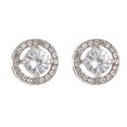 thumbnail image 1 of Pendientes de collar con colgante redondo de diamantes de imitación de aleación de estilo occidental para mujer (pendientes), 1 of 3