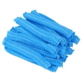 thumbnail image 1 of FELTECHELECTR 100 unidades de cofias desechables para el cabello, no tejidas, para uso médico, para hornear, maquillaje (azul), 1 of 6