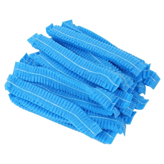 FELTECHELECTR 100 unidades de cofias desechables para el cabello, no tejidas, para uso médico, para hornear, maquillaje (azul)