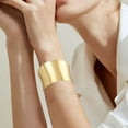 thumbnail image 6 of Bangle Bracelet for Women Gold Charms Simple Open Wide Chunky Cuff Bracelet, 6 of 8