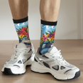 thumbnail image 6 of Picia Floral Truck Welcome Print Athletic Socks for Men & Women – Cushioned Moisture-Wicking Crew Socks for Sports, Running, and Training, Soft & Breathable Size 5-11, 6 of 6
