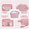 thumbnail image 3 of HAHDAXIA HVJCEZ Sacs Banane pour Femmes Hommes, Sac de Taille Mode Mini Bandoulière Ajustable pour Course, Randonnée et Voyage, Rose, 3 of 6