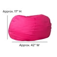 thumbnail image 6 of BizChair Oversized Solid Hot Pink Refillable Bean Bag Chair for All Ages, 6 of 9