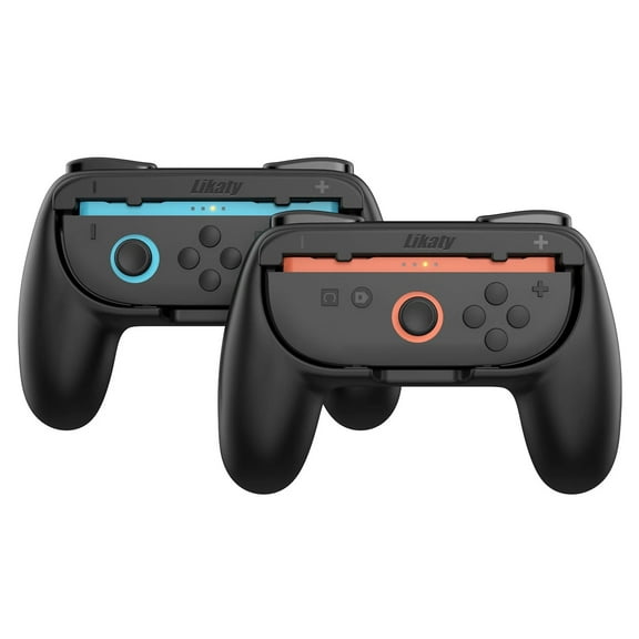 Joy Con Comfort Grips for Nintendo Switch 2,Controller Game Accessories Handheld Joystick Remote Control Holder-2 Pack，Black