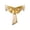 Gold, variant on No-Iron Stretch Chair Bow with Gold Embossed Finish – Pre-Tied Backrest Ribbon with Floral Accent for Banquets, Hotels, Weddings, and Festive Events
