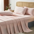 thumbnail image 5 of Flymme Boho Comforter Sets Queen Size 7 Pieces Pink Bed in a Bag Embroidery Shabby Chic Bedding Tufted Comforter Set with Sheets for All Season, 5 of 8