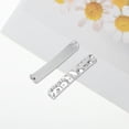 thumbnail image 5 of Unique Bargains 1 Pair Shoelace Charms Textured Rectangular Fashion Shoe Accessories Silver Tone, 5 of 5