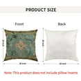 thumbnail image 4 of Boho Pillow Covers 20x20 Inch, Persian Carpet Green Vintage Throw Pillow Cover Antique Ethnic Decorative Retro Green Pillow Cases Home Decor Square Linen Pillowcase, 4 of 6