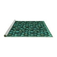 thumbnail image 2 of Ahgly Company Machine Washable Indoor Rectangle Abstract Turquoise Blue Modern Area Rugs, 8' x 12', 2 of 4