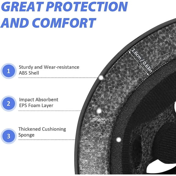 Adjustable Kids Skateboard Helmet with Breathable Design for Ages 5-14 Multi-Sport Use