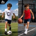 thumbnail image 3 of RBX Boys Athletic Outfit Shorts Set Short Sleeve Shirts Dry Fit Sleeveless Jersey & Shorts 3 Piece, 3 of 7