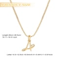 thumbnail image 2 of Dainty Golden Initial Necklace Handwriting Style Letter A-Z Necklace 18"with 2"extender Tiny Heart Initial Box Chain Necklace, 2 of 4